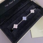 [Eternal Jewelry]CLOVER  5 MOTIF DIAMOND PURPLE CHALCEDONY BRACELET SILVER - 图片 10