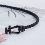 [Eternal Jewelry]FORCE LARGE SERIES HORSESHOE BLACK SAMURAI BRACELET - 图片 10