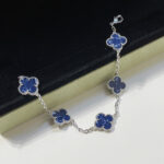 [Eternal Jewelry]CLOVER 5 MOTIF PIETERSITE SILVER BRACELET - 图片 6