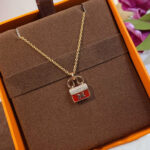 [Eternal Jewelry]CONSTANCE RED PEDANT PINK GOLD NECKLACE - 图片 2