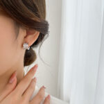 [Eternal Jewelry]ZERO 1 DIAMOND PAVED EARRINGS - 图片 4