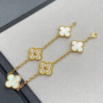 [Eternal Jewelry]CLOVER BRACELET 5 MOTIF WHITE MOP DIAMOND - 图片 2