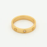 [Eternal Jewelry]LOVE RING 4MM 1 DIAMOND PINK GOLD