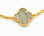 [Eternal Jewelry]CLOVER 5 MOTIF GRAY MOP DIAMOND BRACELET - 图片 4
