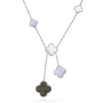 [Eternal Jewelry]CLOVER MOP CHALCEDONY NECKLACE SILVER 6 MOTIF - 图片 2
