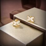 [Eternal Jewelry]JEUX DE WHITE MOP GOLD DIAMOND EARRINGS - 图片 4