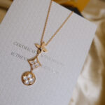 [Eternal Jewelry]COLOR BLOSSOM LARIAT NECKLACE PINK GOLD WHITE MOTHER PEARL AND DIAMOND - 图片 6