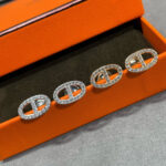 [Eternal Jewelry]HM FULL DIAMOND PIG NOSE STUD EARRINGS - 图片 2