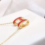 [Eternal Jewelry]HM CLIC RED ENAMEL GOLD NECKLACE - 图片 5