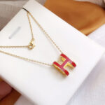 [Eternal Jewelry]HM CLIC RED ENAMEL GOLD NECKLACE - 图片 8