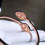 [Eternal Jewelry]SERPENTI BRACELET PINK GOLD MALACHITE DIAMOND DOUBLE SNAKE - 图片 7