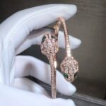 [Eternal Jewelry]SERPENTI BRACELET PINK GOLD MALACHITE DIAMOND DOUBLE SNAKE - 图片 4