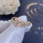 [Eternal Jewelry]SERPENTI RING PINK GOLD DIAMOND PAVED 4MM - 图片 2