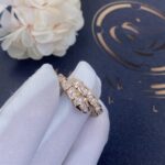 [Eternal Jewelry]SERPENTI RING PINK GOLD DIAMOND PAVED 4MM - 图片 4