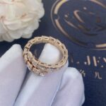 [Eternal Jewelry]SERPENTI RING PINK GOLD DIAMOND PAVED 4MM - 图片 5