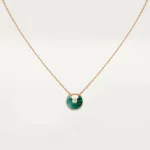 [Eternal Jewelry]AMULETTE ROSE GOLD MALACHITE NECKLACE - Image 2