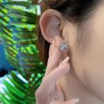 [Eternal Jewelry]JEUX DE SILVER DIAMOND EARRINGS - 图片 5