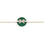[Eternal Jewelry]JEUX DE BRACELET MALACHITE PINK GOLD DIAMONDS