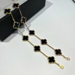 [Eternal Jewelry]CLOVER  5 MOTIFS BLACK ONYX BRACELET - Image 8