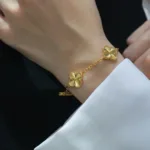 [Eternal Jewelry]CLOVER 5 FLOWERS LASER BRACELET - 图片 3