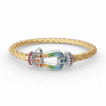 [Eternal Jewelry]FORC LARGE HORSESHOE  COLORED DIAMOND BRACELET SILVER - 图片 4