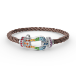 [Eternal Jewelry]FORC LARGE HORSESHOE  COLORED DIAMOND BRACELET SILVER - 图片 6