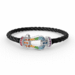 [Eternal Jewelry]FORC LARGE HORSESHOE  COLORED DIAMOND BRACELET SILVER - 图片 11