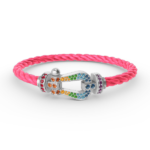 [Eternal Jewelry]FORC LARGE HORSESHOE  COLORED DIAMOND BRACELET SILVER - 图片 12