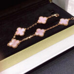 [Eternal Jewelry]CLOVER 5 MOTIFS Pink  AGATE  BRACELET - 图片 8