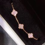 [Eternal Jewelry]CLOVER 5 MOTIFS Pink  AGATE  BRACELET - 图片 9