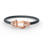 [Eternal Jewelry]FORCE LARGE HORSESHOE HALF DIAMOND BRACELET ROSE GOLD - 图片 5