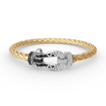 [Eternal Jewelry]FORCE LARGE HORSESHOE BLACK WHITE DIAMOND BRACELET SILVER - 图片 3