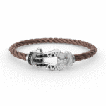 [Eternal Jewelry]FORCE LARGE HORSESHOE BLACK WHITE DIAMOND BRACELET SILVER - 图片 5