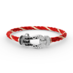 [Eternal Jewelry]FORCE LARGE HORSESHOE BLACK WHITE DIAMOND BRACELET SILVER - 图片 12