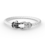 [Eternal Jewelry]FORCE LARGE HORSESHOE BLACK WHITE DIAMOND BRACELET SILVER - 图片 14