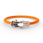 [Eternal Jewelry]FORCE LARGE HORSESHOE BLACK WHITE DIAMOND BRACELET ROSE GOLD - 图片 5
