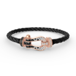 [Eternal Jewelry]FORCE LARGE HORSESHOE BLACK WHITE DIAMOND BRACELET ROSE GOLD - 图片 8