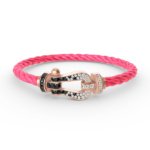 [Eternal Jewelry]FORCE LARGE HORSESHOE BLACK WHITE DIAMOND BRACELET ROSE GOLD - 图片 11