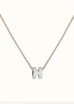 [Eternal Jewelry]POP H LIGHT BLUE NECKLACE - 图片 2