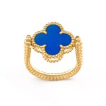 [Eternal Jewelry]CLOVER RIVERSIBLE BLUE AGATE RING - 图片 2