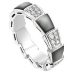 [Eternal Jewelry]SERPENTI RING SILVER DIAMOND BLACK MOP 4MM - 图片 2