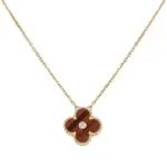 [Eternal Jewelry]CLOVER 15MM DIAMOND AND YELLOW TIGER'S EYE AGATE necklace - 图片 2