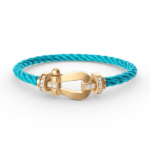 [Eternal Jewelry]FORCE LARGE HORSESHOE HALF DIAMOND BRACELET GOLD - 图片 8