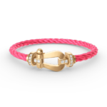 [Eternal Jewelry]FORCE LARGE HORSESHOE HALF DIAMOND BRACELET GOLD - 图片 3