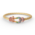 [Eternal Jewelry]FORCE LARGE HORSESHOE  COLORED DIAMOND BRACELET ROSE GOLD - 图片 3