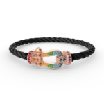 [Eternal Jewelry]FORCE LARGE HORSESHOE  COLORED DIAMOND BRACELET ROSE GOLD - 图片 8