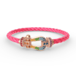 [Eternal Jewelry]FORCE LARGE HORSESHOE  COLORED DIAMOND BRACELET ROSE GOLD - 图片 9