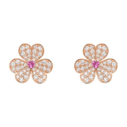 [Eternal Jewelry]FRIVOLE PINK GOLD FLOWER DIAMOND EARRINGS