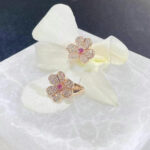 [Eternal Jewelry]FRIVOLE PINK GOLD FLOWER DIAMOND EARRINGS - 图片 7