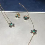 [Eternal Jewelry]FRIVOLE  FLOWER MALACHITE EARRINGS - 图片 5